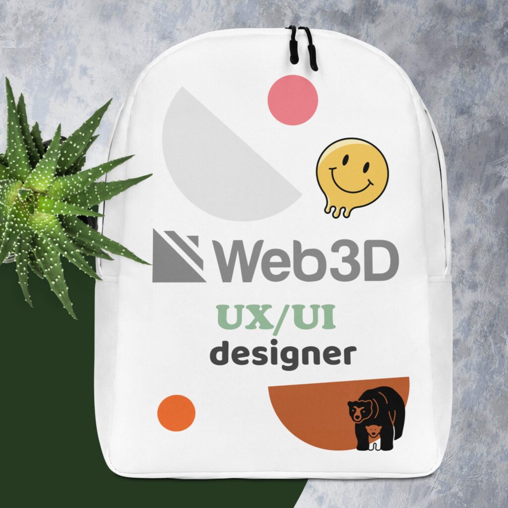 all over print minimalist backpack white front 6527313c6cc98
